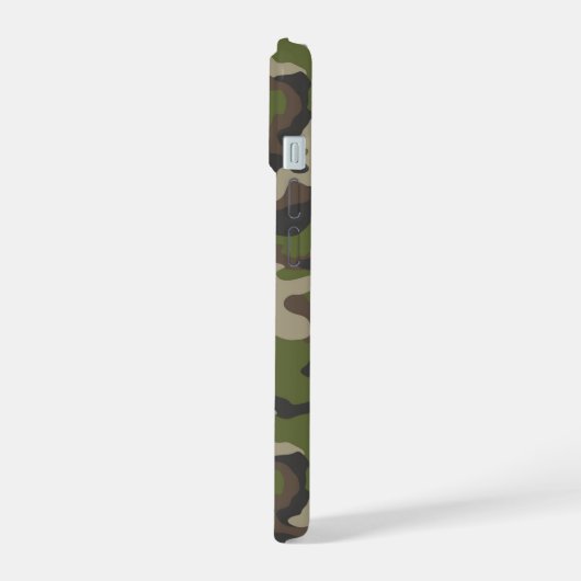 Green Camouflage Pattern iPhone 15 Case (Linkerkant)