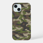 Green Camouflage Pattern iPhone 15 Case (Achterkant)