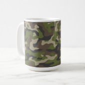 Green Camouflage Pattern Koffiemok (Voorkant links)
