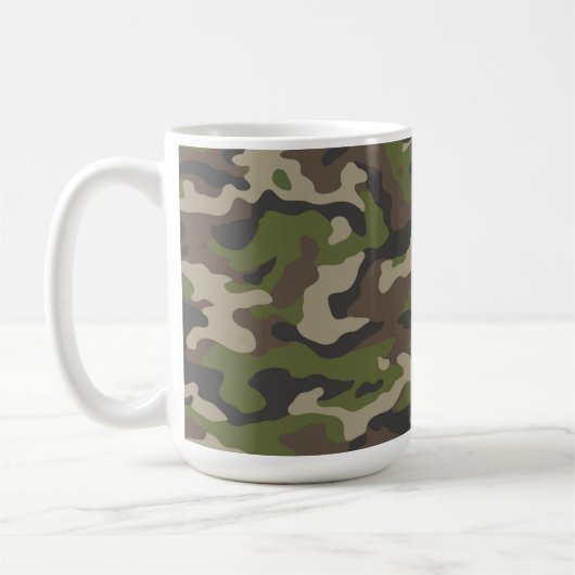 Green Camouflage Pattern Koffiemok (Links)