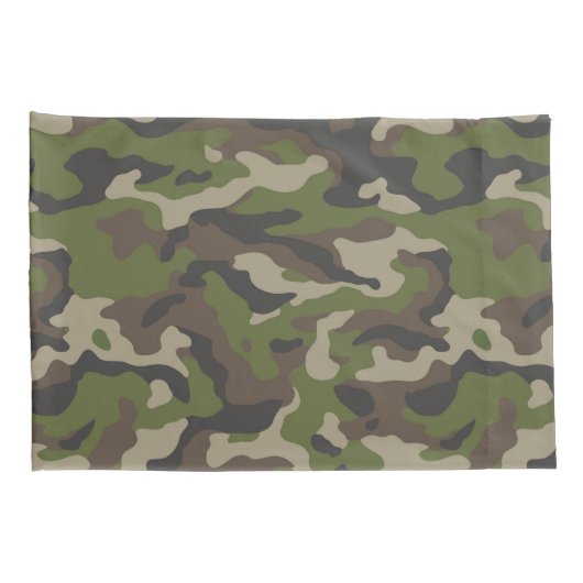 Green Camouflage Pattern Kussensloop (Achterkant-Rechts)