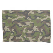 Green Camouflage Pattern Kussensloop (Voorkant-Links)