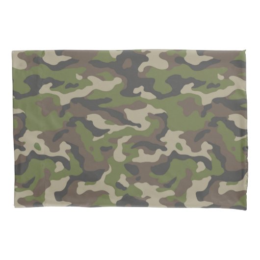 Green Camouflage Pattern Kussensloop (Voorkant-Links)
