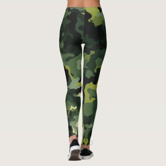 Green Camouflage Pattern Leggings (Achterkant)