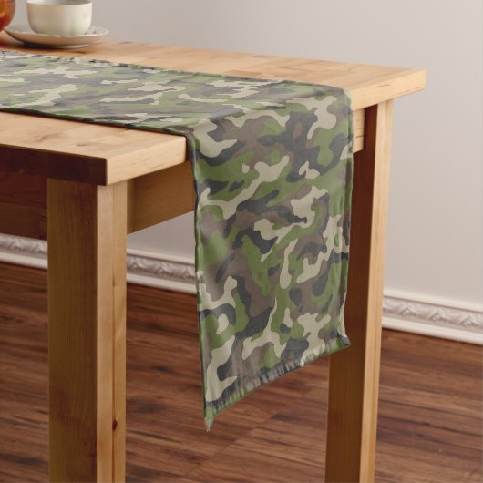 Green Camouflage Pattern Medium Tafelloper (Voorbeeld)
