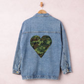 Green Camouflage Pattern, Military Pattern, Army Denim Jacket (Hangar)