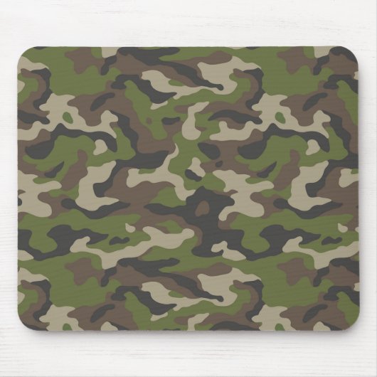 Green Camouflage Pattern Muismat (Voorkant)