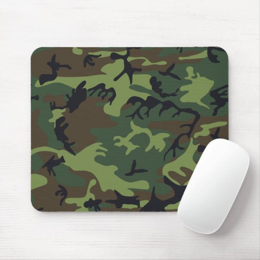 Green Camouflage Pattern Muismat (Met muis)