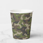 Green Camouflage Pattern Papieren Bekers (Links)