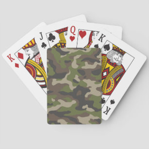Green Camouflage Pattern Pokerkaarten
