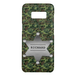 Green Camouflage Pattern Sheriff Name Badge Case-Mate Samsung Galaxy S8 Hoesje