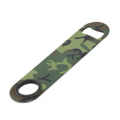 Green Camouflage Pattern Speed Flessenopener (Voorkant Gekanteld)