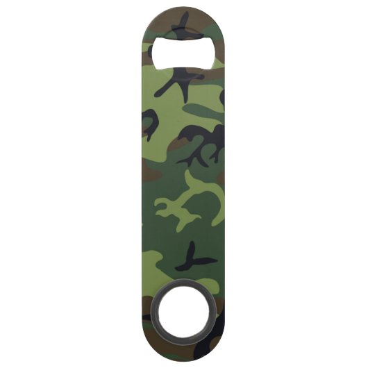 Green Camouflage Pattern Speed Flessenopener (Achterkant)