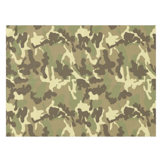 Green Camouflage Pattern Tafelkleed (Voorkant (Horizontaal))