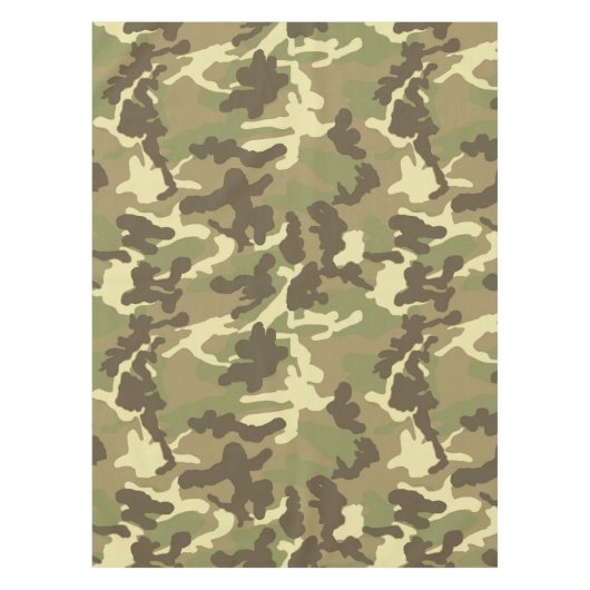 Green Camouflage Pattern Tafelkleed (Voorkant)