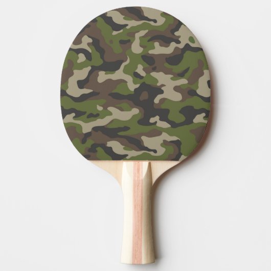 Green Camouflage Pattern Tafeltennisbatje (Voorkant)