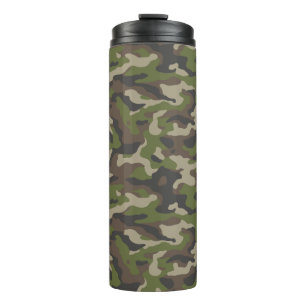 Green Camouflage Pattern Thermosbeker