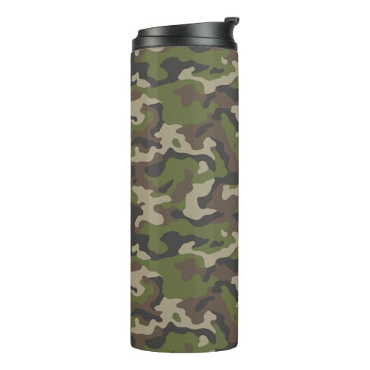 Green Camouflage Pattern Thermosbeker (Gedraaid links)