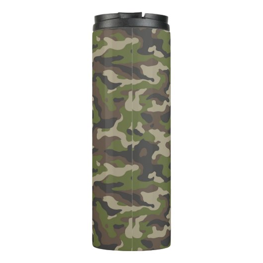 Green Camouflage Pattern Thermosbeker (Achterkant)