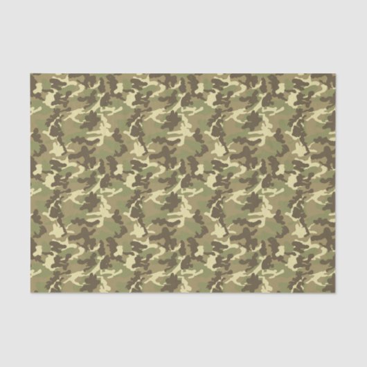Green Camouflage Pattern Tissuepapier (Voorkant)