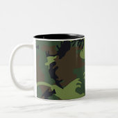 Green Camouflage Pattern Tweekleurige Koffiemok (Links)