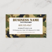 Green Camouflage Pattern Visitekaartje (Achterkant)