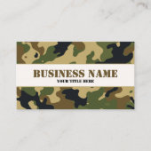 Green Camouflage Pattern Visitekaartje (Voorkant)