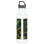 Green Camouflage Pattern Waterfles (Achterkant)