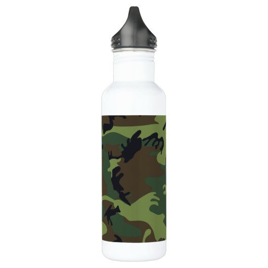 Green Camouflage Pattern Waterfles (Links)