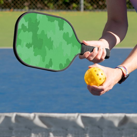 Green Camouflage Pickleball Paddle (Insitu)