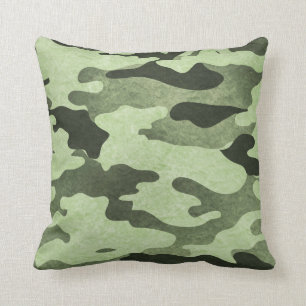 Green Camouflage Pillow Kussen