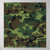 Green-camouflage Poster (Voorkant)