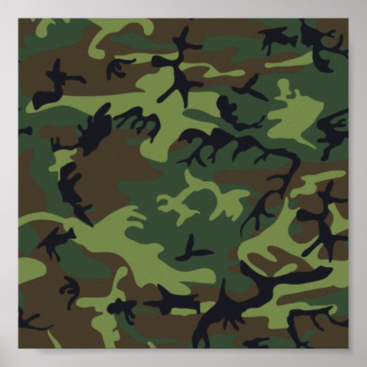Green-camouflage Poster (Voorkant)