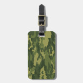 Green Camouflage Print Bagagelabel (Voorkant verticaal)