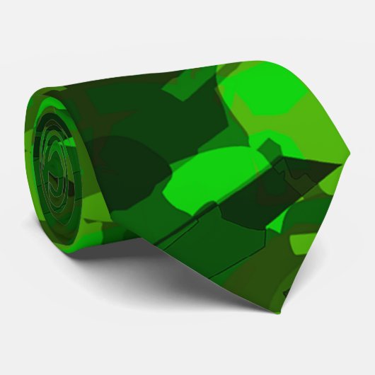Green Camouflage Stropdas (Opgerold)