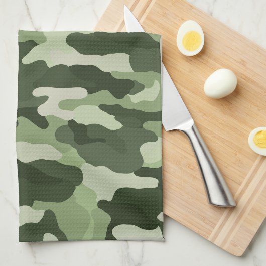 Green Camouflage Theedoek (Quarter Fold)