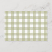 Green Camping Baby shower Informatiekaartje (Achterkant)