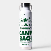 Green Camping Bachelorette Party Waterfles (Voorkant)