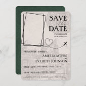 Green Cancun Passport Bewaar de datum Save The Date (Voorkant / Achterkant)