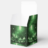 Green Candles Christmas Holiday Favor Box Bedankdoosjes (Geopend)