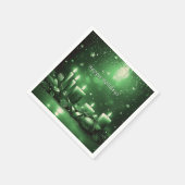 Green Candles Christmas Holiday Napkin Servet (Hoek)