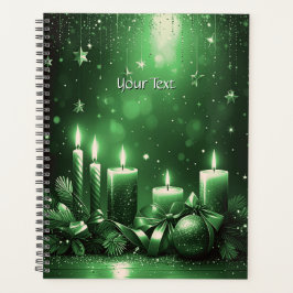 Green Candles Christmas Holiday Planner