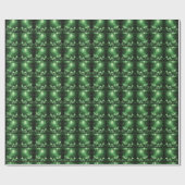 Green Candles Christmas Holiday Wrapping Paper Cadeaupapier (Vlak)