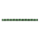Green Candles Christmas Satin Ribbon Satijnen Lint (Voorkant)