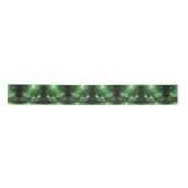Green Candles Christmas Satin Ribbon Satijnen Lint (Voorkant)