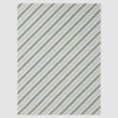 Green Candy Cane Gestreept Kerstfeest Tissuepapier (Voorkant)