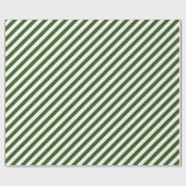 Green Candy Cane Stripes Merry Kerstmis Cadeaupapier (Vlak)