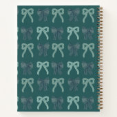 Green Cap Pink Stripes Bow Graduation Guest Book Notitieboek (Achterkant)