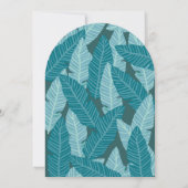 Green Cap & Pink Stripes Palms Graduation Party Kaart (Achterkant)