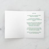Green Capricorn Sign Birthday Kaart (Binnen)
